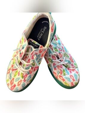 Sperry Kids Top-Sider Preppy Fish Sneakers Vibrant Casual Memory
Foam, Size 1